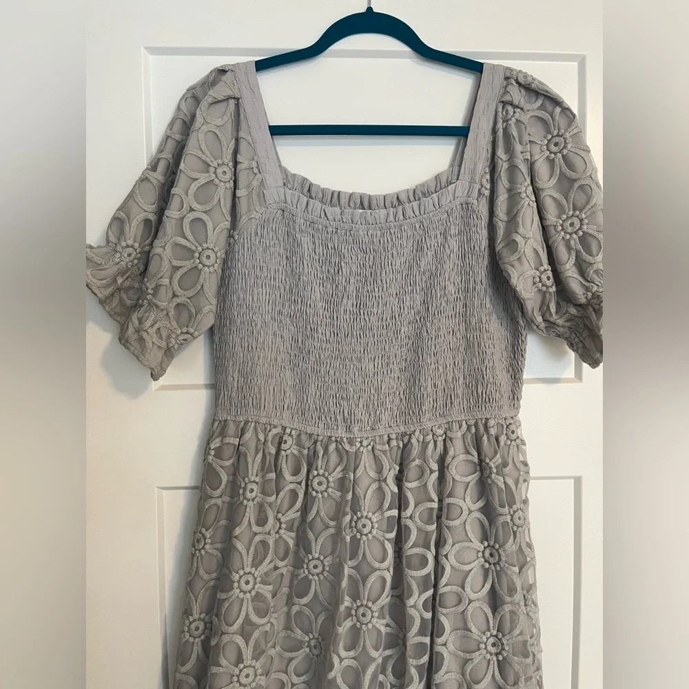 Ivy City Co White Floral Lace Dress - Picture 5 of 7